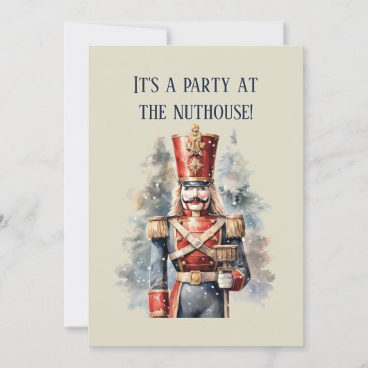 Invitation Festive Christmas nutcracker party (Devant)
