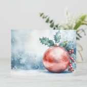 Invitation Festive Christmas Ornament (Debout devant)
