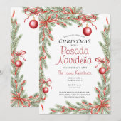 Invitation Festive Christmas Ornament Mexican Posada Navideña (Devant / Derrière)