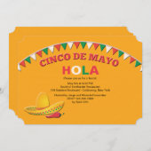 Invitation Festive Cinco de Mayo (Devant / Derrière)