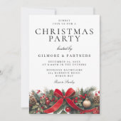 Invitation Festive classique Fête de Noël d'entreprise (Devant)