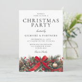 Invitation Festive classique Fête de Noël d'entreprise (Debout devant)
