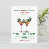 Invitation Festive Clinique Cocktail Lunettes Noël (Debout devant)