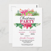 Invitation Festive Colorful Christmas Party (Devant / Derrière)
