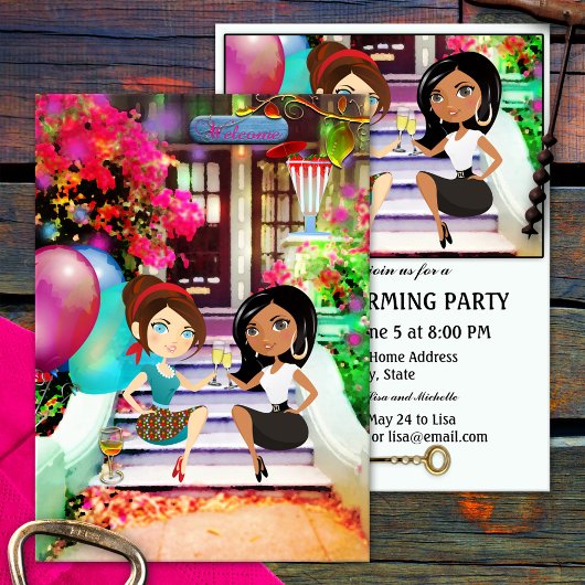 Invitation Festive Colorful House Party