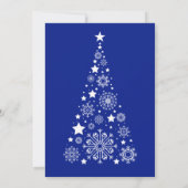 Invitation Festive Cute Blue Christmas Party (Dos)