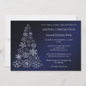 Invitation Festive d'argent bleu Fête de l'entreprise (Devant)