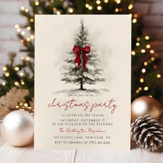 Invitation festive de couronne de Noël pour fête d