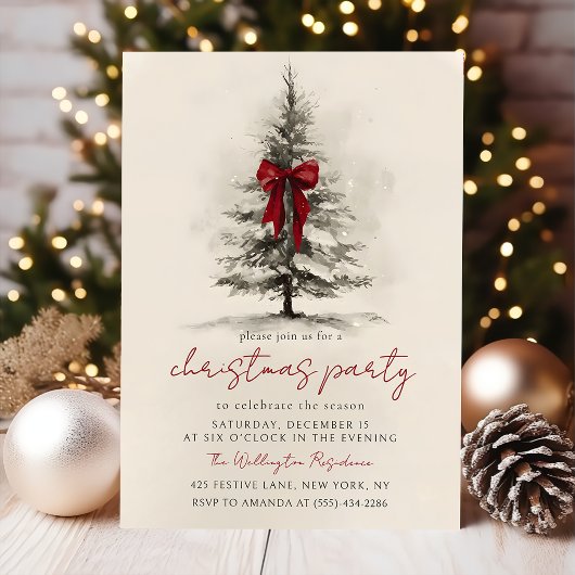 Invitation festive de couronne de Noël pour fête d