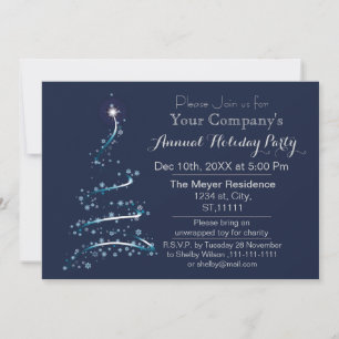 Invitation festive de fête de fin d'année d'entrep