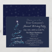 Invitation festive de fête de fin d'année d'entrep (Devant / Derrière)