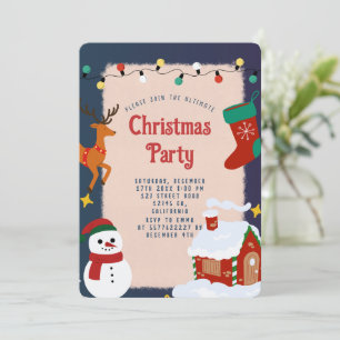 Invitation festive de fête de Noël