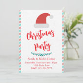 Invitation festive de fête de Noël avec chapeau de (Debout devant)