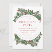 Invitation festive de fête de Noël rouge et verte (Devant)