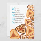 Invitation festive de Hamentashen pour Pourim (Devant)
