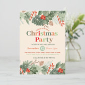Invitation festive de Noël (Debout devant)