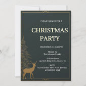 Invitation festive de Noël au renne (Devant)