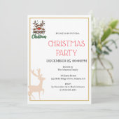Invitation festive de Noël au renne (Debout devant)