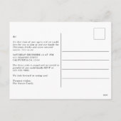 Invitation festive de Noël en bois hivernal  (Dos)