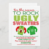 Invitation Festive de Noël moche Sweaters (Devant / Derrière)