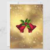 Invitation festive de Noël Rouge Vert Or (Dos)
