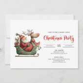 Invitation festive de style de bureau drôle de Pèr (Devant)
