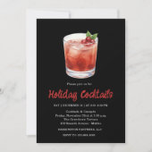 Invitation Festive Drinks Celebration, Winter Holiday (Devant)