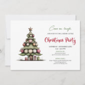Invitation festive éditable arbre aquarelle fantai (Devant)