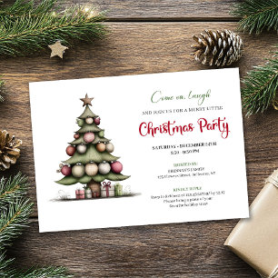 Invitation festive éditable arbre aquarelle fantai