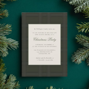 Invitation festive et chic à carreaux pour la fête