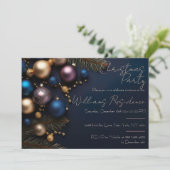 Invitation festive et élégante à la fête de Noël (Debout devant)