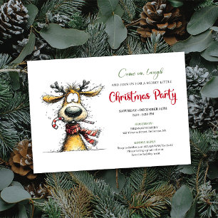 Invitation festive et fantaisiste de renne pour le