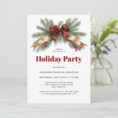 Invitation Festive Evergreens Corporate Holiday Party (Debout devant)