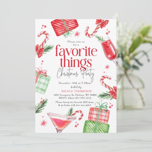 Invitation Festive Favoris (Debout devant)