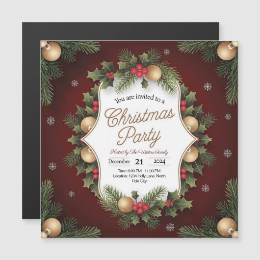 Invitation Festive Festive (Devant / Derrière)