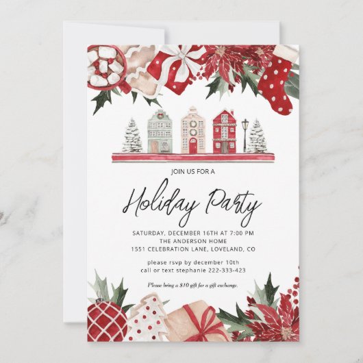 Invitation Festive Fête (Devant)