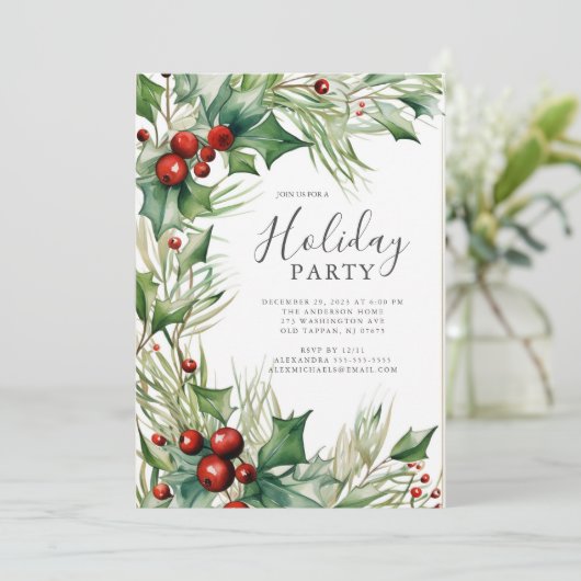 Invitation Festive Fête (Debout devant)