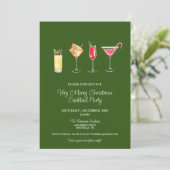 Invitation Festive Fête Cocktail Fête Noël (Debout devant)