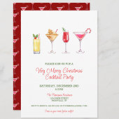 Invitation Festive Fête Cocktail Fête Noël
