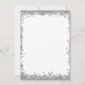 Invitation Festive Fête de Noël Parties scintillant d'argent (Dos)