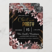 Invitation Festive Fête Élégante, Reinder de Noël Magique (Devant / Derrière)