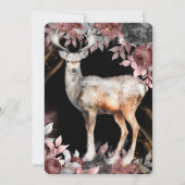 Invitation Festive Fête Élégante, Reinder de Noël Magique (Dos)