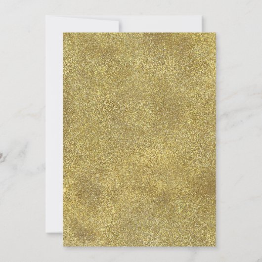 Invitation Festive Fête Noël Parties scintillant Rouge & Or (Dos)