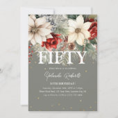 Invitation Festive Florales d'hiver 50e anniversaire (Devant)