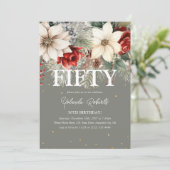 Invitation Festive Florales d'hiver 50e anniversaire (Debout devant)
