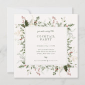 Invitation Festive Foliage Frame Fête de Vacances (Devant)