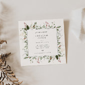 Invitation Festive Foliage Frame Fête de Vacances