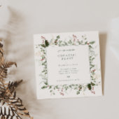 Invitation Festive Foliage Frame Fête de Vacances