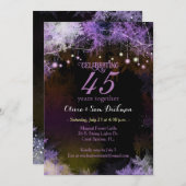 Invitation Festive Forest Lumières Mariage Anniversaire (Devant / Derrière)