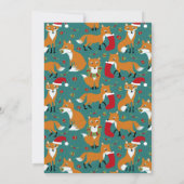 Invitation Festive Foxes Soirée de Noël (Dos)